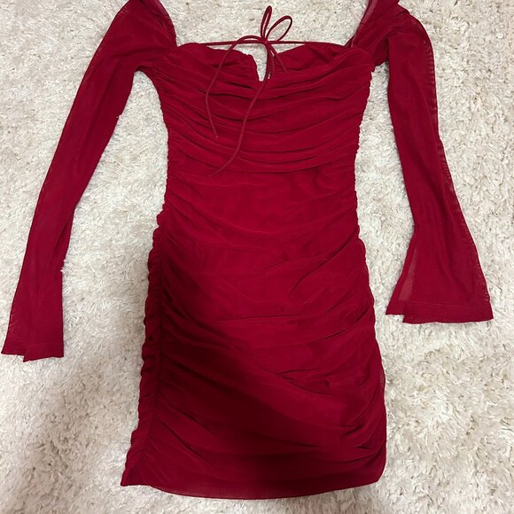 Hello Molly Red Mini Dress - Picture 2 of 4